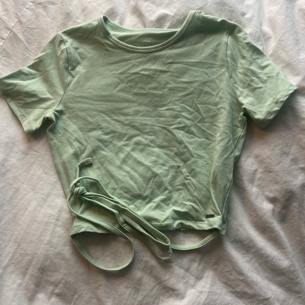 Hollister, wraparound lime, green T-shirt